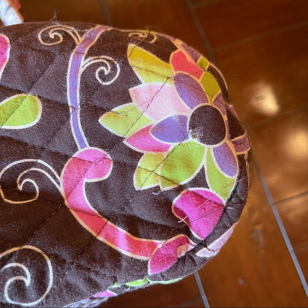 Vera Bradley Pink and Brown Tote - Picture 8 of 10